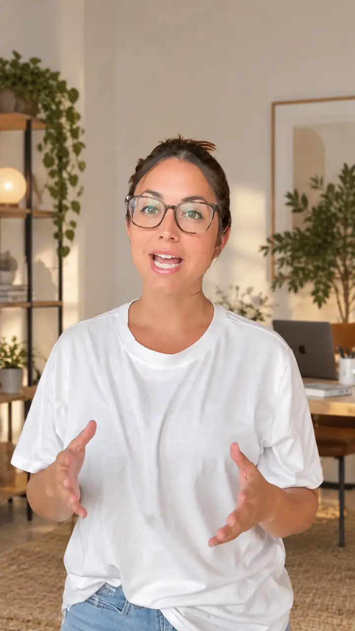 AI actor presenting an advertisement