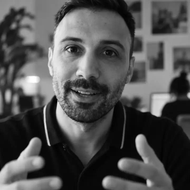 AI actor speaking to camera